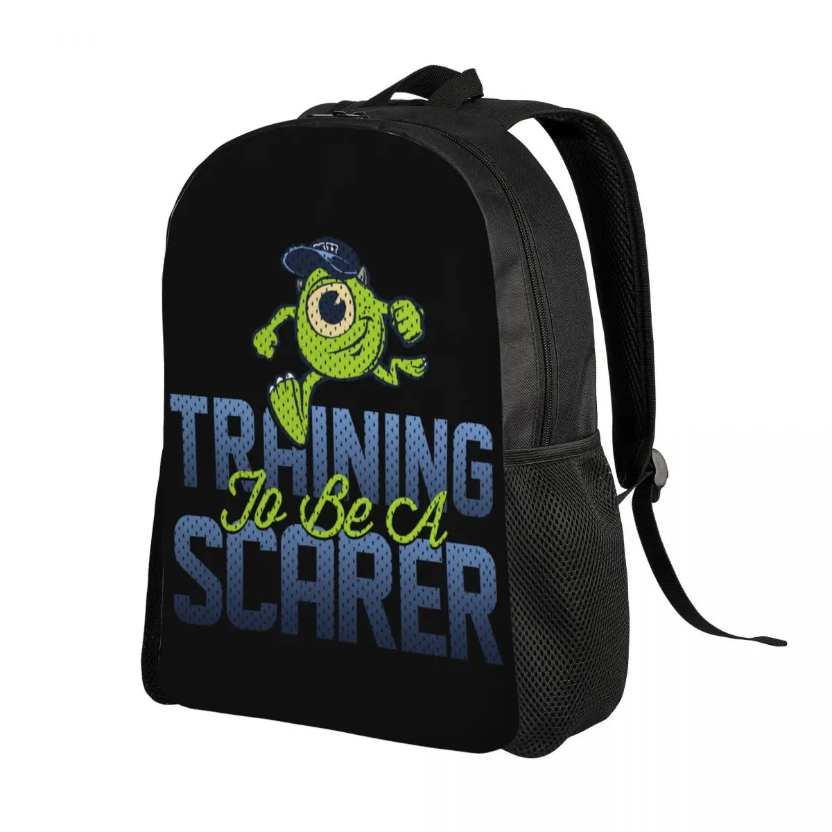 Custom Monsters University Mike Wazowski Backpacks School College Students Bookbag Fits 15 Inch Laptop Scarer Student Bags