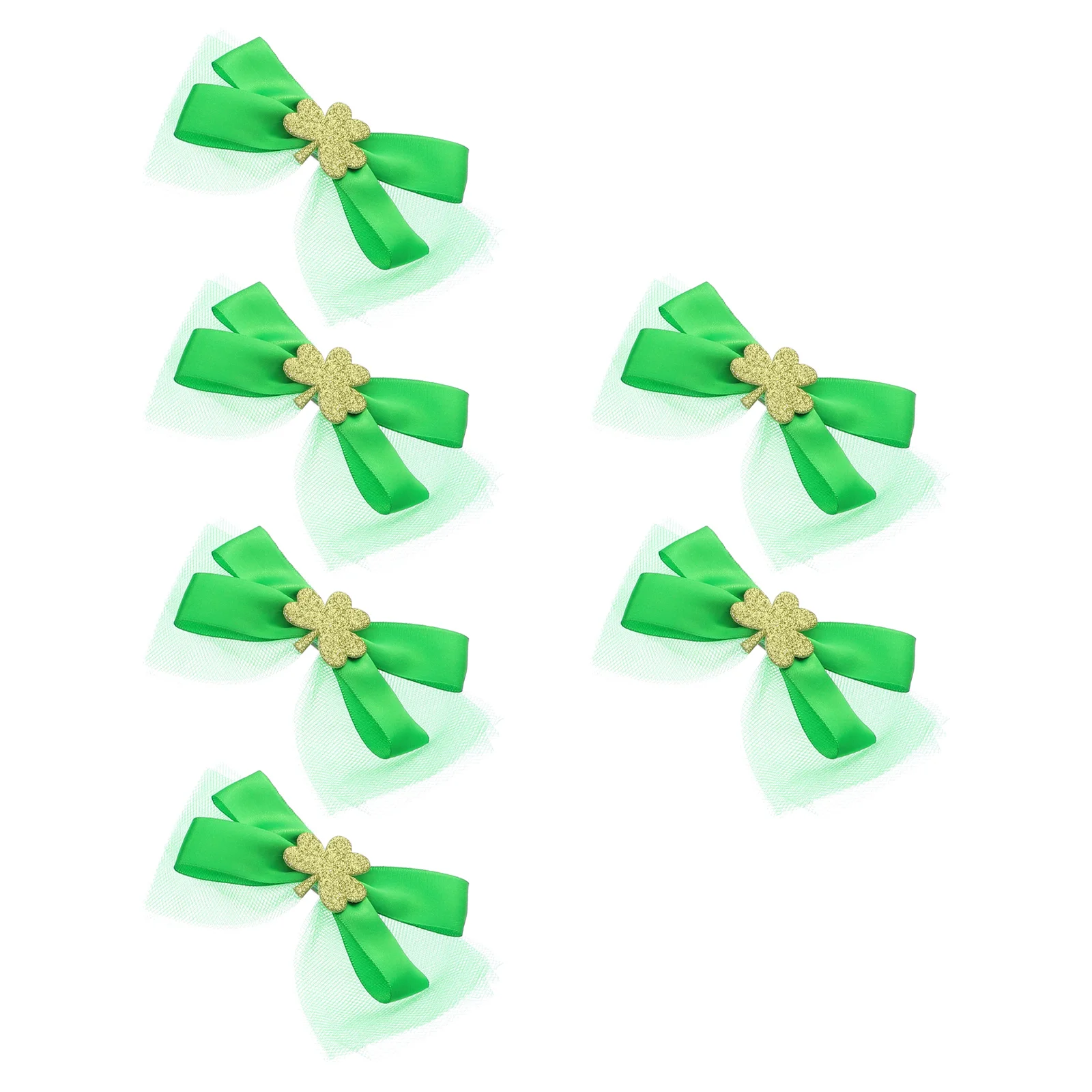 

6 Pcs Irish Day Hairpins Festival Clips St Patrick's Party Prop Decorate Decorative Headdress Ribbon Creative