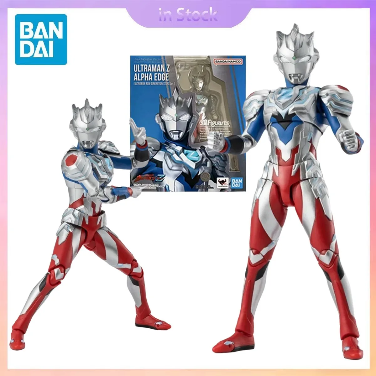 オリジナルバンダイ本物在庫あり SHF ウルトラマン Z アルファエッジ ウルトラマン Z アニメコレクションアクションフィギュアモデルキットおもちゃギフト