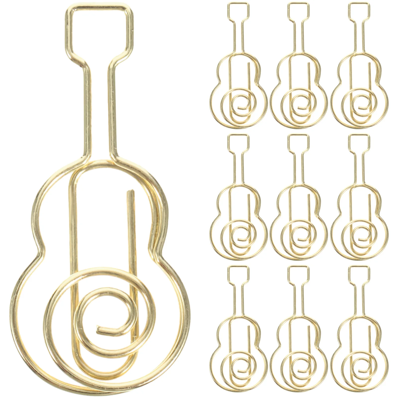 50Pcs Fancy Violin Shaped Paper Clips Metal Office School DIY Bookmarks Photo Album Holders Decor Mini Paper Clips
