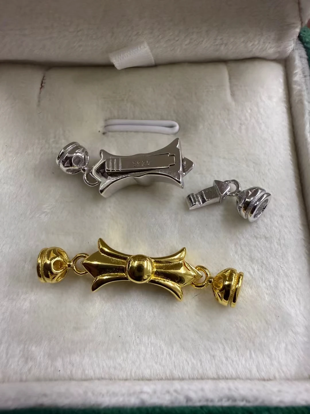 Wholesale DIY 925 Sterling Silver Necklace Bracelet Clasp Hook Accessories for 8-12mm Pearls 5pcs/lot