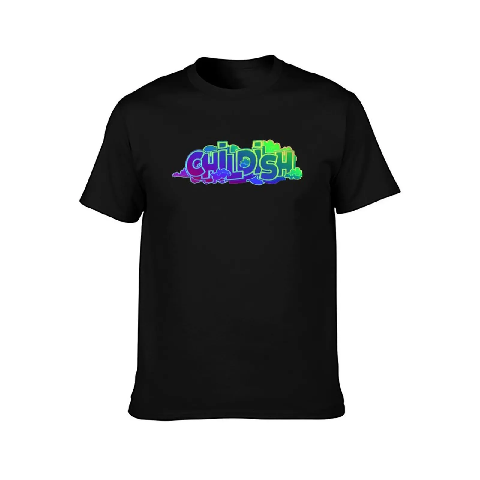 TGFBRO CHILDISH Mixed Colours T-Shirt Summer Casual Cotton Tee Oversized Streetwear Tops Vintage Graphic Print 100% Cotton