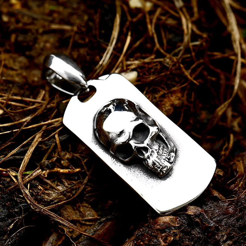 Beier Wholesale Cute Pirate Skull Pendant Necklace For Girl Boy Stainless Steel No Fade Punk Jewelry BP8-441