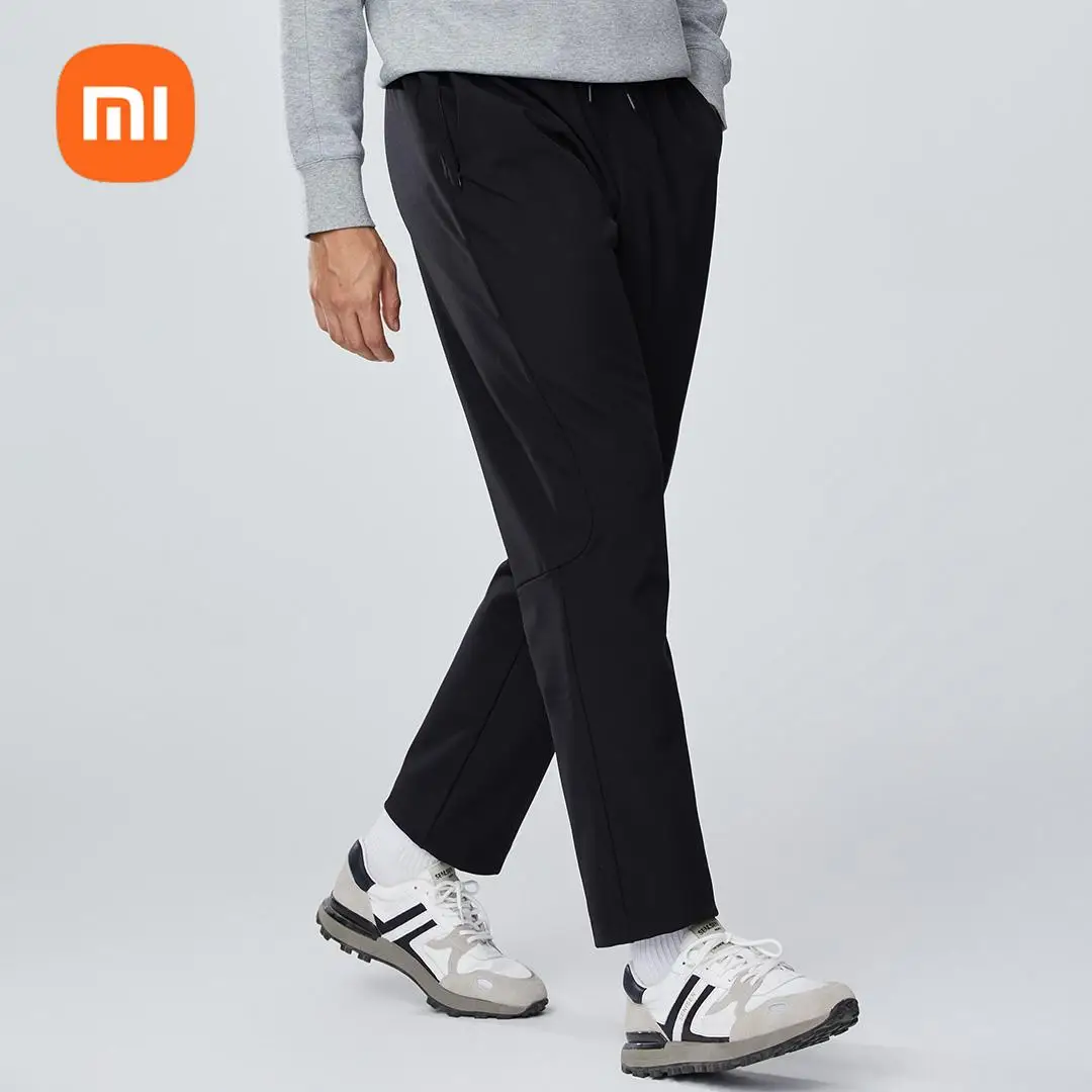 xiaomi mijia 90 minutes men's household plus fleece warm waterproof soft shell pants winter thick casual pants