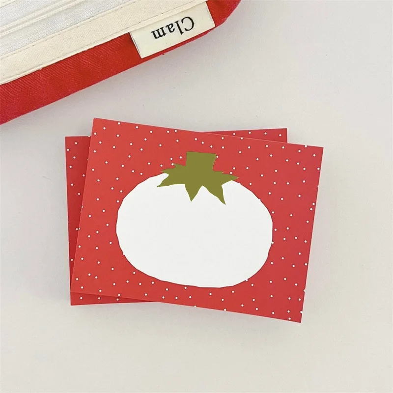 50sheets Korean INS Retro Cartoon Tomato Memo Pad Journal Stationery Wall Deco Message Paper To-do List Easy Tear Pocket Notepad
