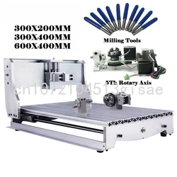 6040Z CNC Frame 4 Axis 5 Axis for CNC 6040 3040 3020 Metal Wood Router with Nema23 Stepper Motors Couplings of Woodworking