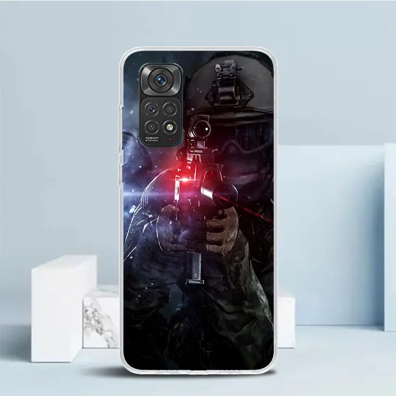 Police SWAT FBI Phone Case For Xiaomi Redmi Note 13 12S 12 11S 11 11T 11E Pro Plus 10S 10 9S 9 8T 8 7 + Soft TPU Back Cover