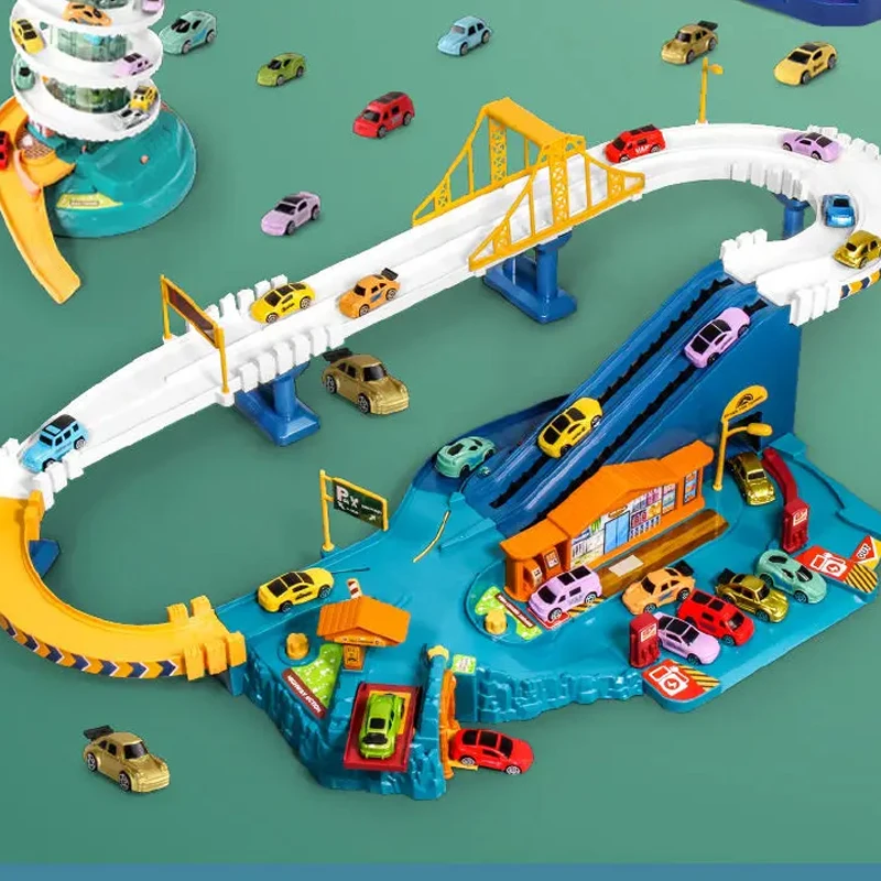 

Electric Rail Car Lion Building Parking Lot Adventure Racing Rail Car Toys Children Brain Mechanical Interactive Rail Cars