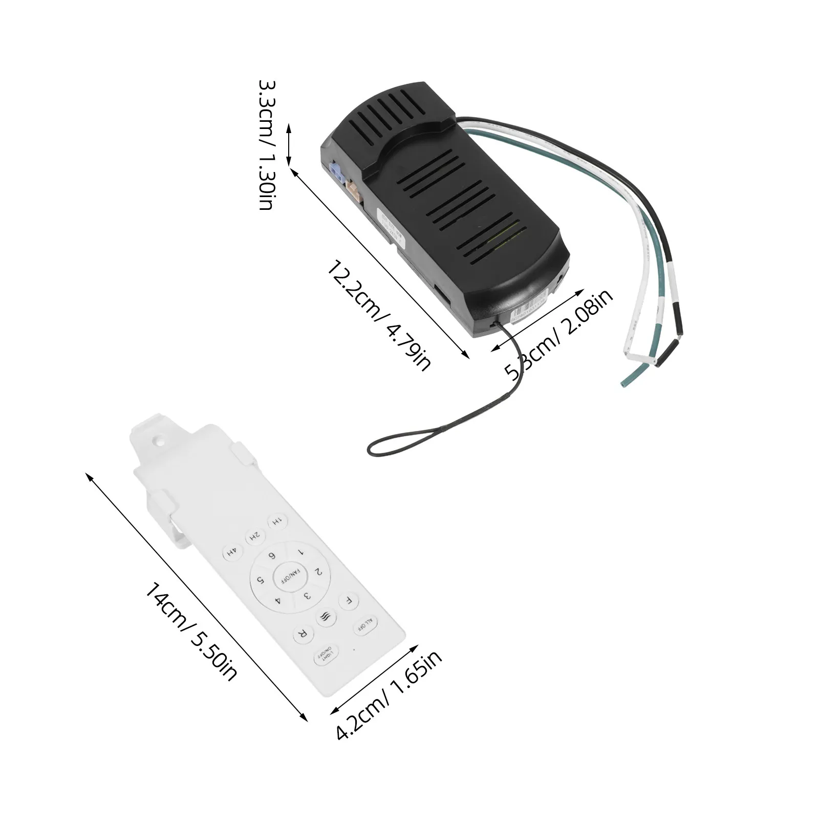 1 Set Ceiling Fan Ceiling Control Replacement Remote Controller Light Kit For Receiver And Remotes Replacements Controls Module