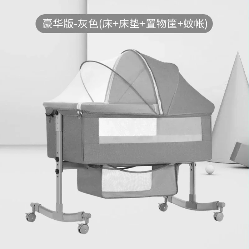 Baby Crib Multi-function Portable Cradle Splicing Big Bed Child Folding Lifting Bb Newborn Baby Crib Baby Nest Bed