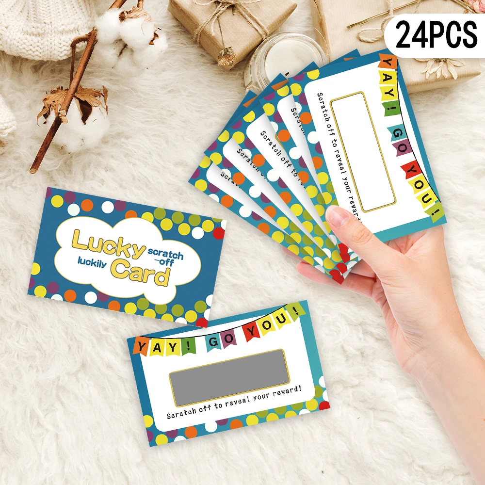 24pcs Blank Scratch-Off Cards, Fun and Interactive, 2026 Holiday Surprise Scratch-Off Cards, Party Decorations, DIY Gift Cards