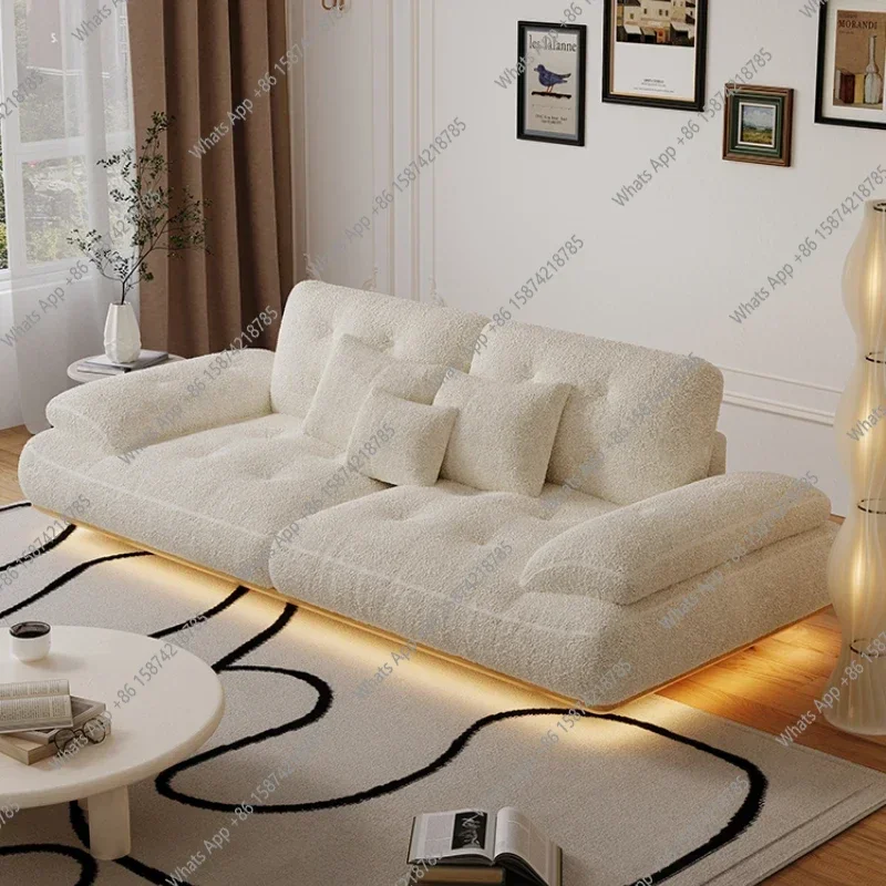 

C69 Кремовый диван-ветер Романтическая американская гостиная Простой современный диван Удобный декор для взрослых Эстетика Muebles Мебель для гостиной