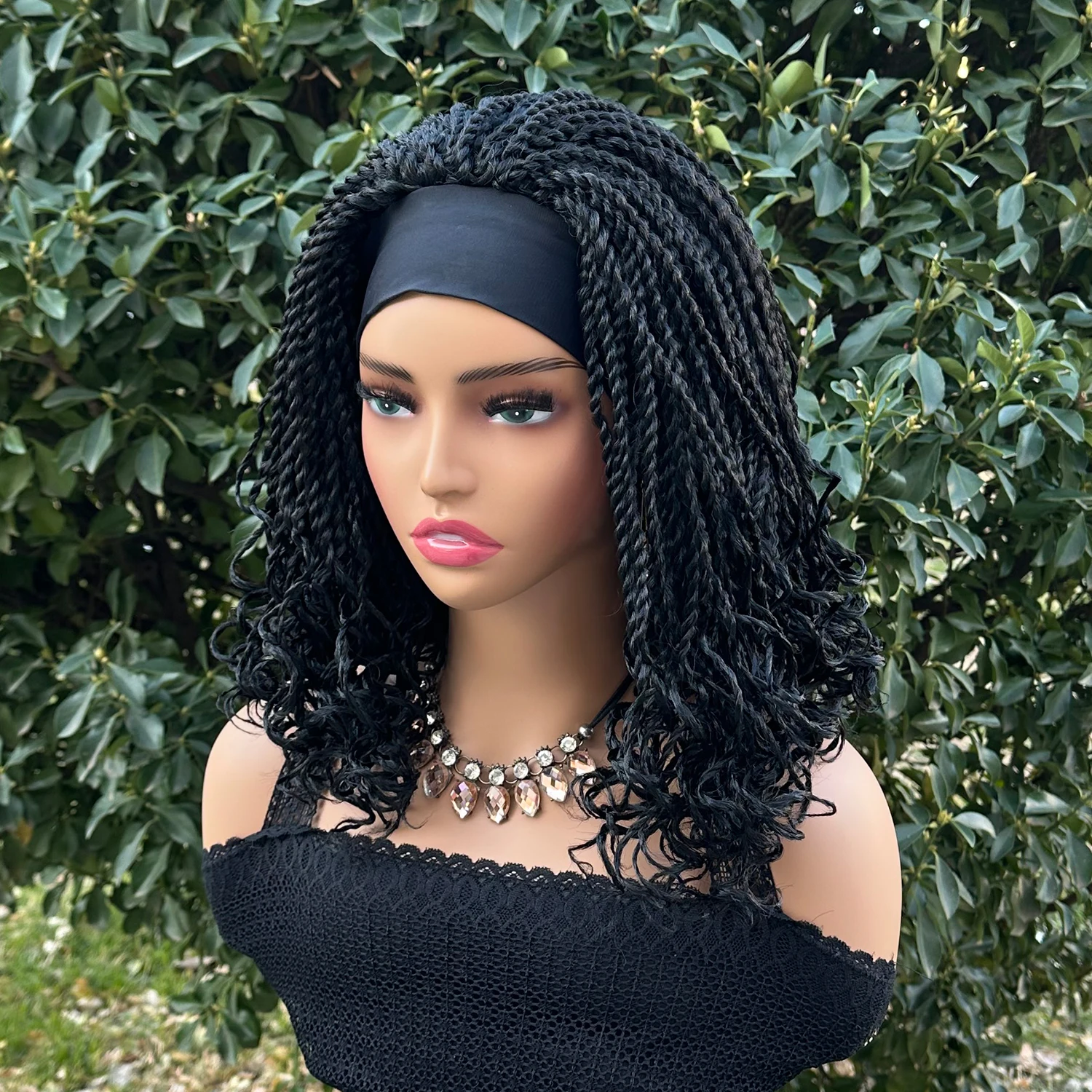 12 Inch Synthetic Braided Wig for Black Women