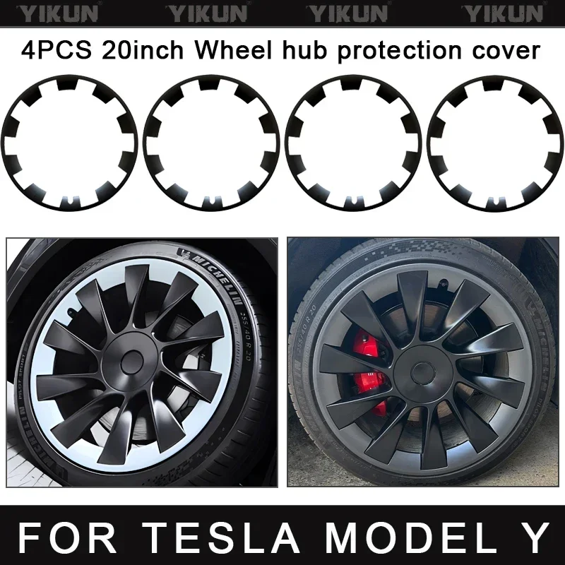 

Защитные накладки на диски 20 дюймов для Tesla Model Y, защитные колпаки на колеса, аксессуары для экстерьера автомобиля 2018-2024