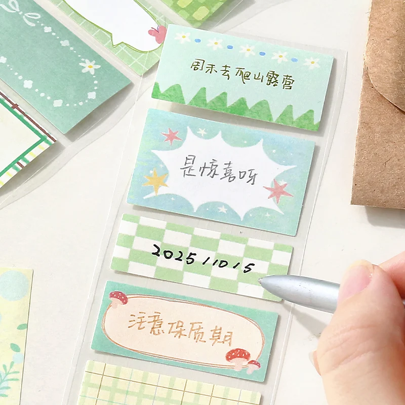 Étiquette autocollante série Shard de couleur claire, 50mm x 3m, Kawaii Ins, bande autocollante, Collage fait à la main, papeterie esthétique pour Scrapbook