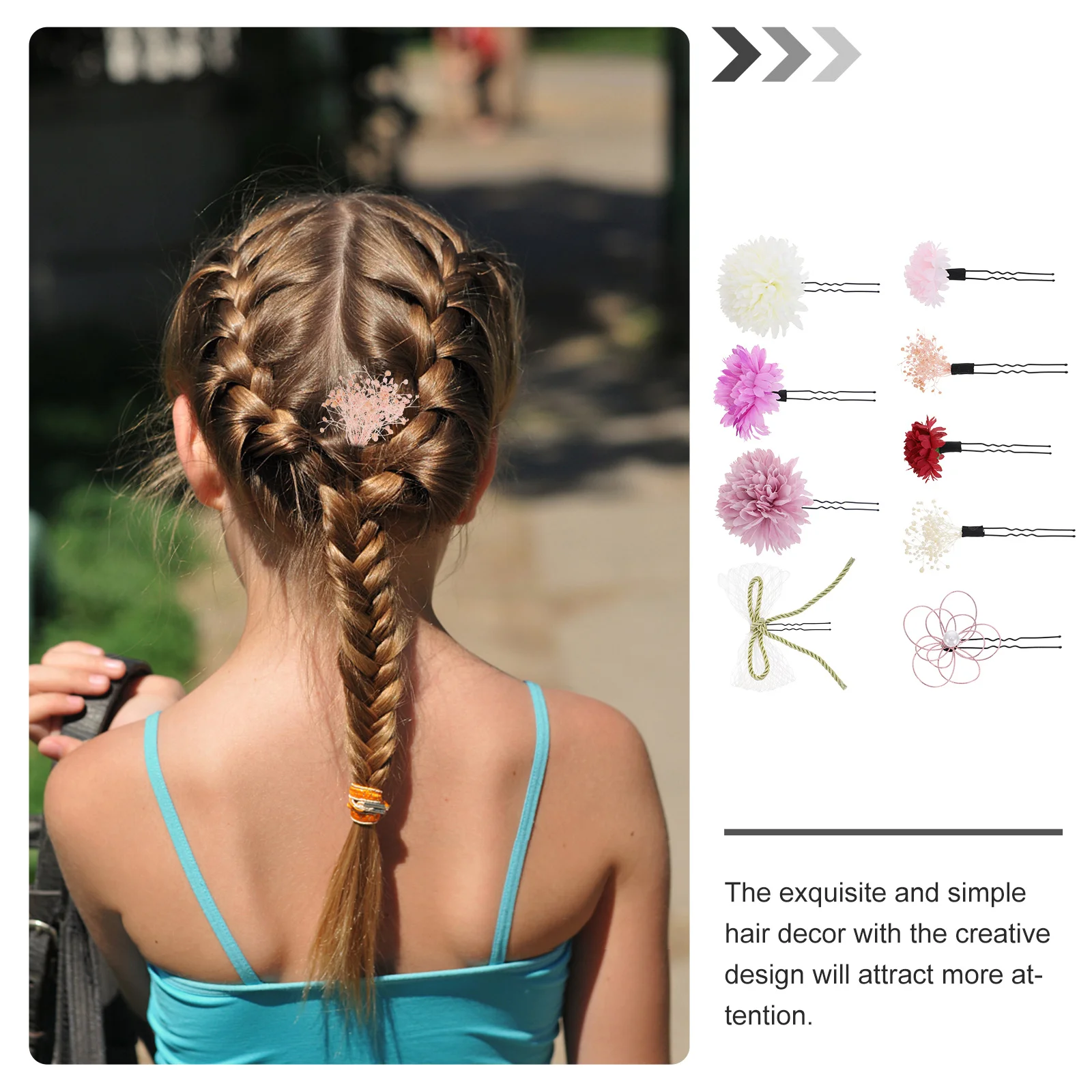 

Chrysanthemum Headdress Set Convenient Headwear Female Hair Accessories Compatible Elegant