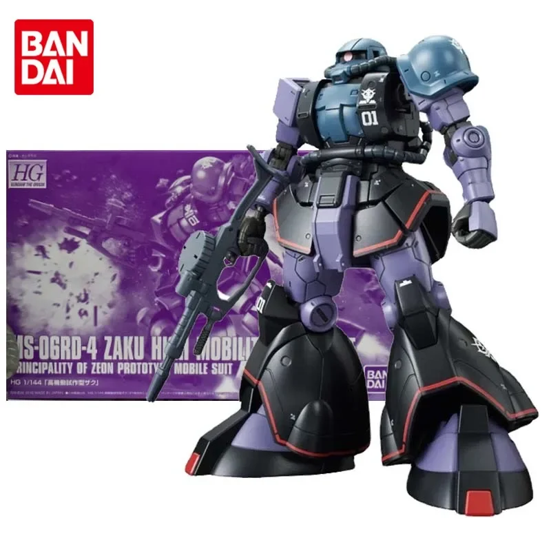 Bandai Gundam Model Kit Anime Figure HG MS-06RD-4 Zaku High Mobility Test Type Genuine Gunpla Action Figure Toys for Children