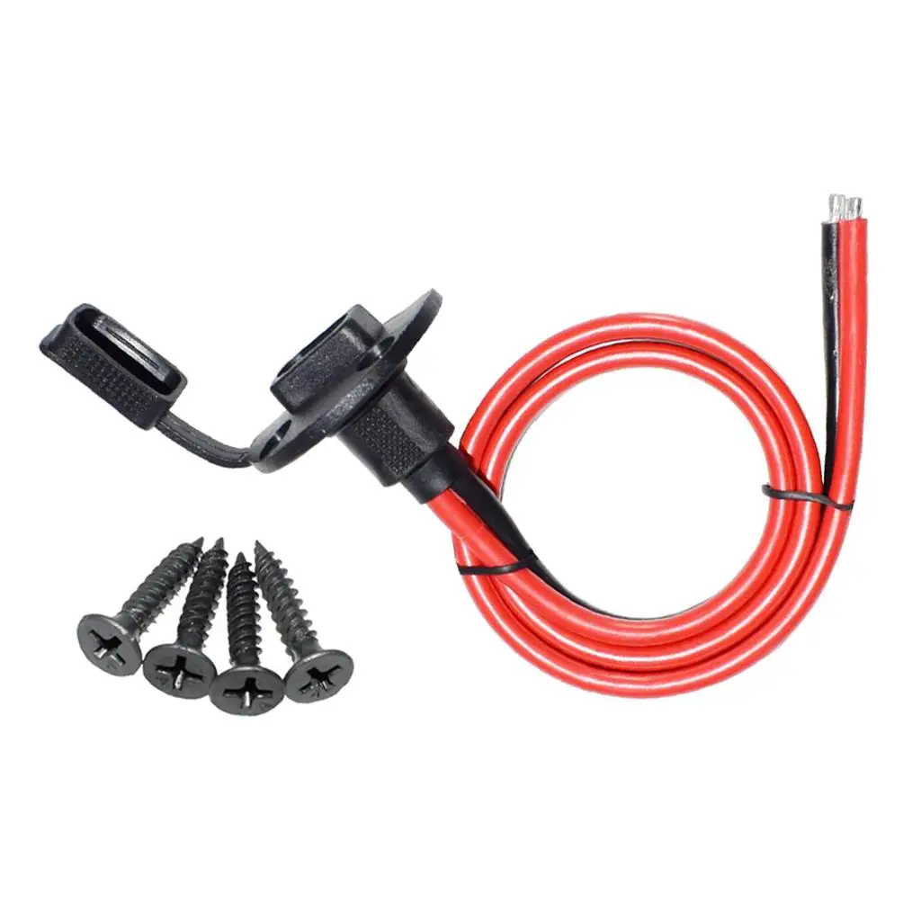 Panel AWG 60cm SAE Socket Conector de cable de puerto de pared lateral con 4 tornillos