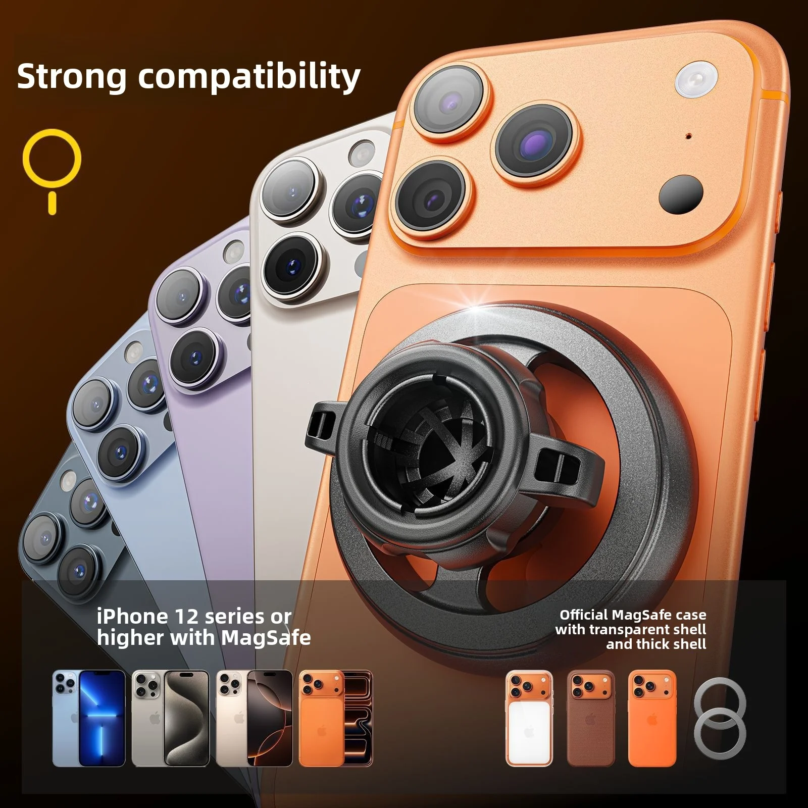 Car mounted magnetic suction cup holder phone holder 2-in-1 telescopic cup holder aluminum alloy multifunctional beverage holder