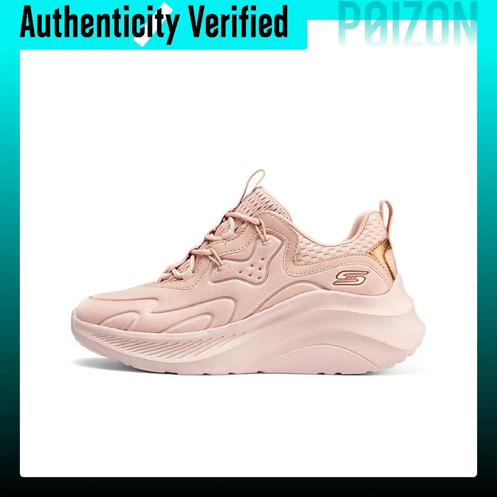 Skechers Textile, Synthetic Leather Soft Shoes Low top Casual Shoes Women's Nude Pink 117513-BLSH