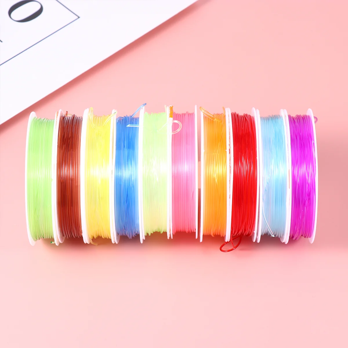 10 Rolls DIY Beading Wires Elastic Jewelry Strings Handmade Craft Thread Bracelet Making Silk for Women Girls Students 10