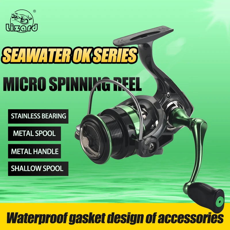 Full Metal Spool Fishing Reel  Lizard with NGK IISeawater Proof Series  5.2:1 Ratio 13 Stainless Bearing Spinning