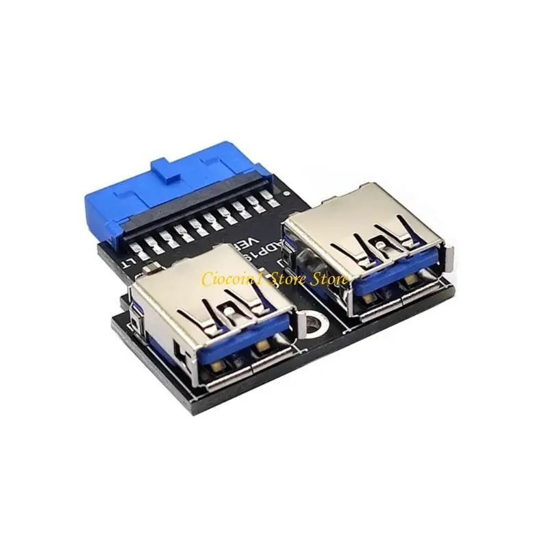 A3PC USB3.0 19 20 Pin Female to Dual USB3.0 A Female Header Motherboard Adapter Converter Motherboard Accessories