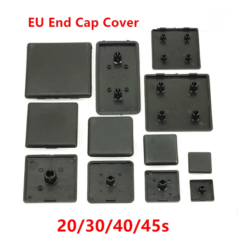 10pcs Nylon End Cap for CNC 3D Printer Parts Plastic End Cap Cover Plate Black for EU Aluminum Profile 2020/2040/3030/3060/4040
