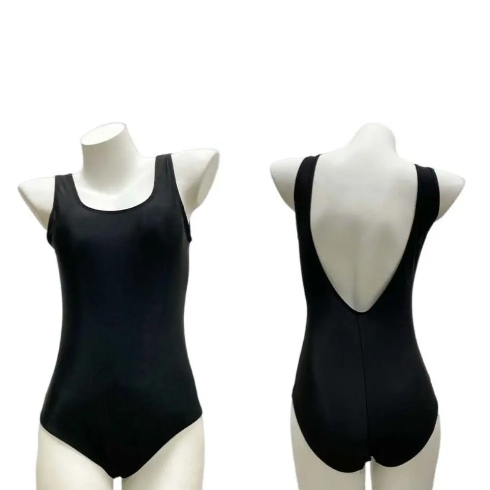 Trajes de baño Vintage de secado rápido para mujer, traje de baño ajustado de Color sólido para chica, ropa de playa, traje de baño elástico, traje de baño de verano
