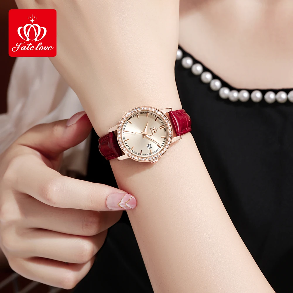 Fave love-女性用防水クォーツ時計,ファッショナブル,新品,fl903