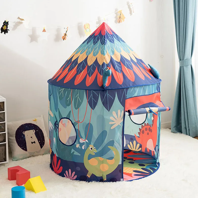 

A13Q-Kids Dinosaur Tent Kids Play House Children Tente Enfant Portable Baby Play House Folding Tent Kids Play House