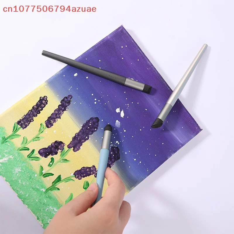 1/3Pcs For Oil Painting Washable Sketch Rubbing Brush Reusable Drawing Art Blenders Sponge Pen Pastel ToolUniversal Box