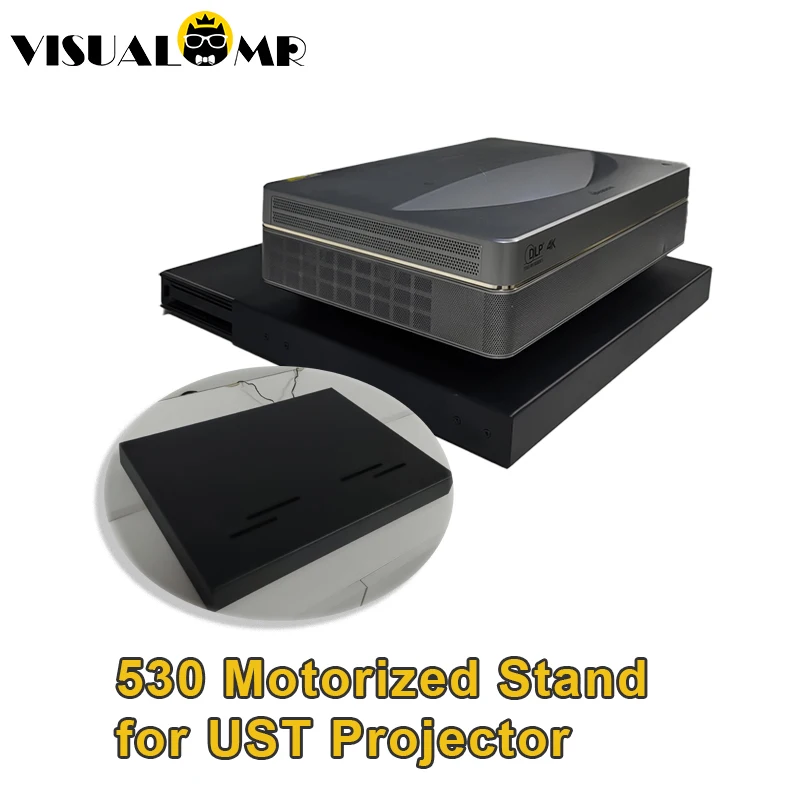 New V-530 UST Projector Stand Holder Motorized Ultra Short Throw Projector Shelf Support Laver TV Table Shelf Support Bracket