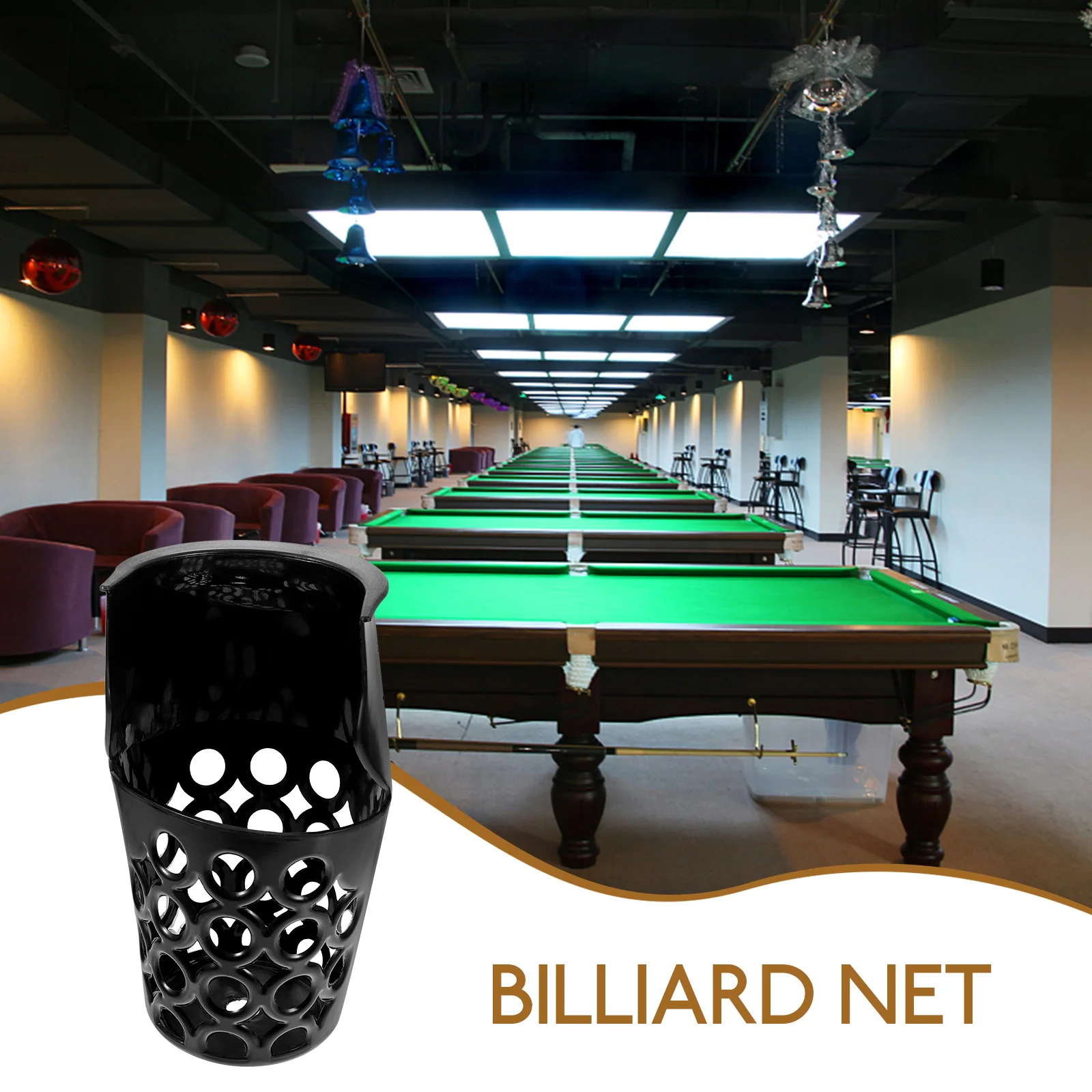 

Large Ball Drop Pocket Pool Table Accessories Durable PP Baskets Storage Holder Billiard Basket Sports Container Plastic
