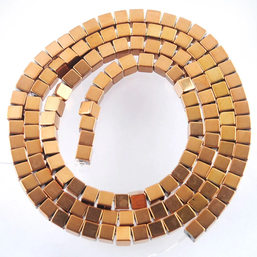 

Ancient Coppe Natural Hematite Materials Stone Spacer Beads Square Charmy Cube For Jewelry Making Diy Necklace Accessories BL329