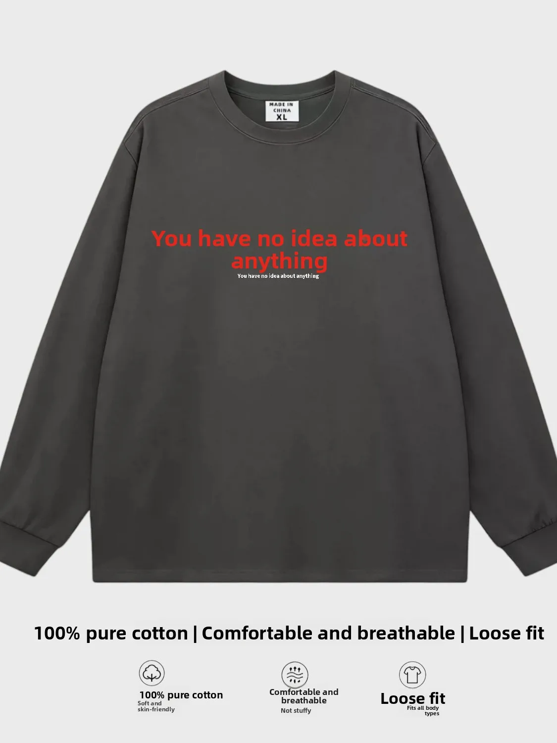 Cotton Long Sleeve Basic Style Men Women T-shirt Funny Japanese Slang Game Theme Print Comfortable Breathable Summer Top