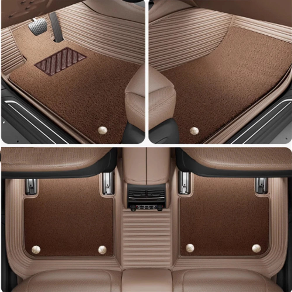 5D Custom Car Floor Mats For Volvo XC90 Auto Carpets Double Layer Foot Coche Floor Liners Blanket