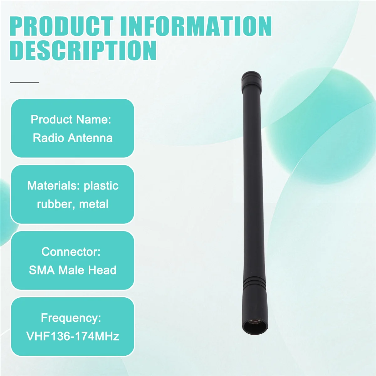 Antenna radio VHF a 2 vie 136-174 MHz per Yaesu VX-150 XY