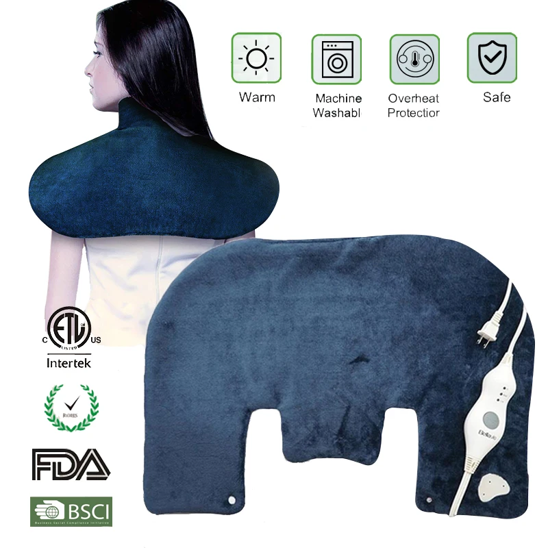 

110V US Plug Microplush Electric Heating Pads for Neck and Shoulders Period Cramps Back Pain Relief Heat Therapy Winter Warmer