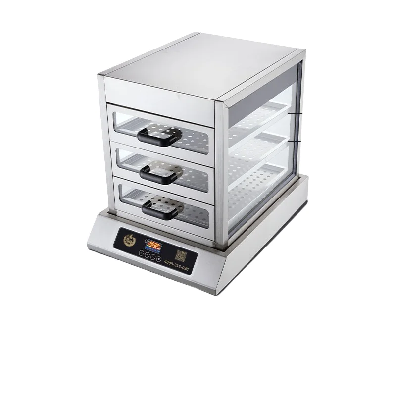 

Commercial Electric Steamer Pot for Bakery Stainless Steel Buns Bread Steamer Machine New Condition With Motor Retail Industries