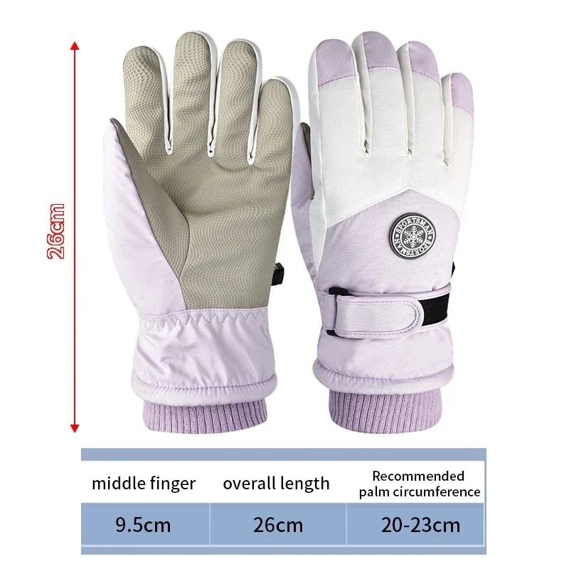 Cold Proof Winter Ski Gloves Outdoor Padded Warm Electric Car Riding Gloves Non-slip Waterproof Touch Screen Gloves for MenWomen