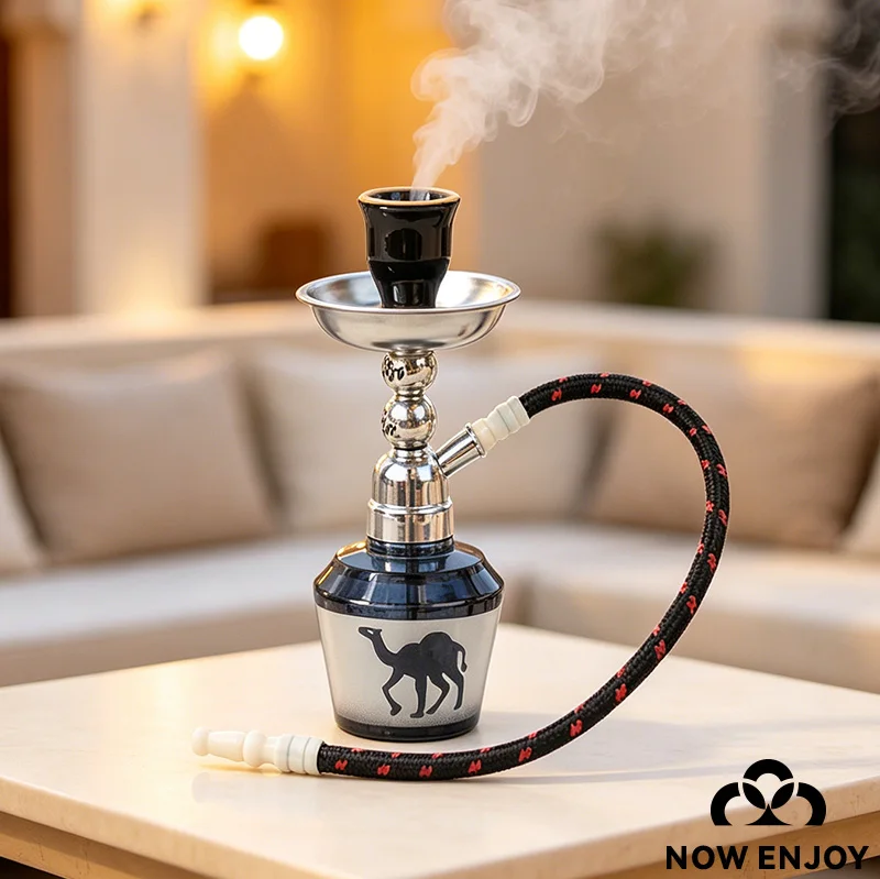 NOW ENJOY 2026 Popular Portable Mini Water Pipe Hookah Single Tube Glass Pipe Shisha Tobacco Smoking Pipes best Gift for men view 6