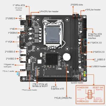 Základní deska B75M-I Mini-ITX LGA 1155 pro stolní počítače s podporou 16GB dvoukanálového DDR3 RAM pro kancelářské počítače 10 nejlepší prodej Základní deska 1155 ITX - №3