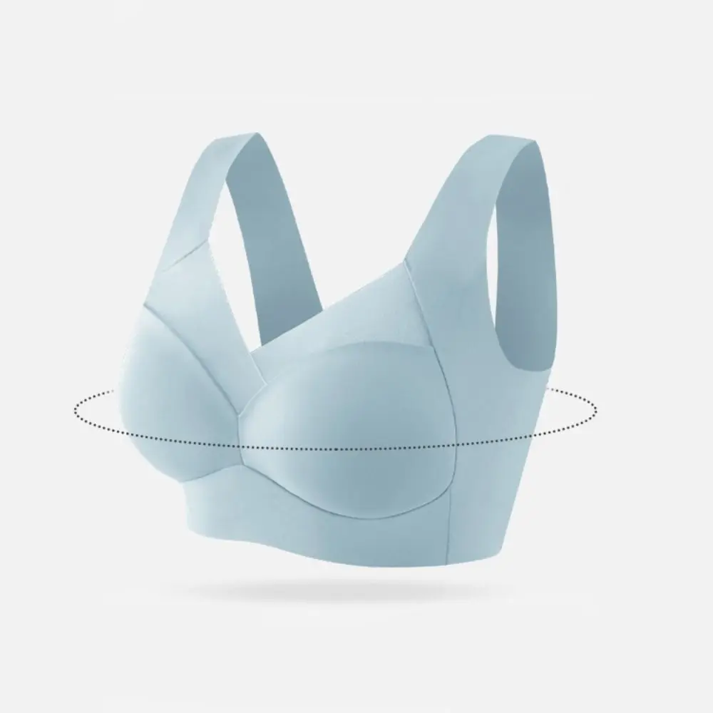 ソフトアイスシルクワイヤレスディープVブラシームレスノートレースブラジャー女性用ランジェリーギャザーブレストプッシュアップブラガールズ