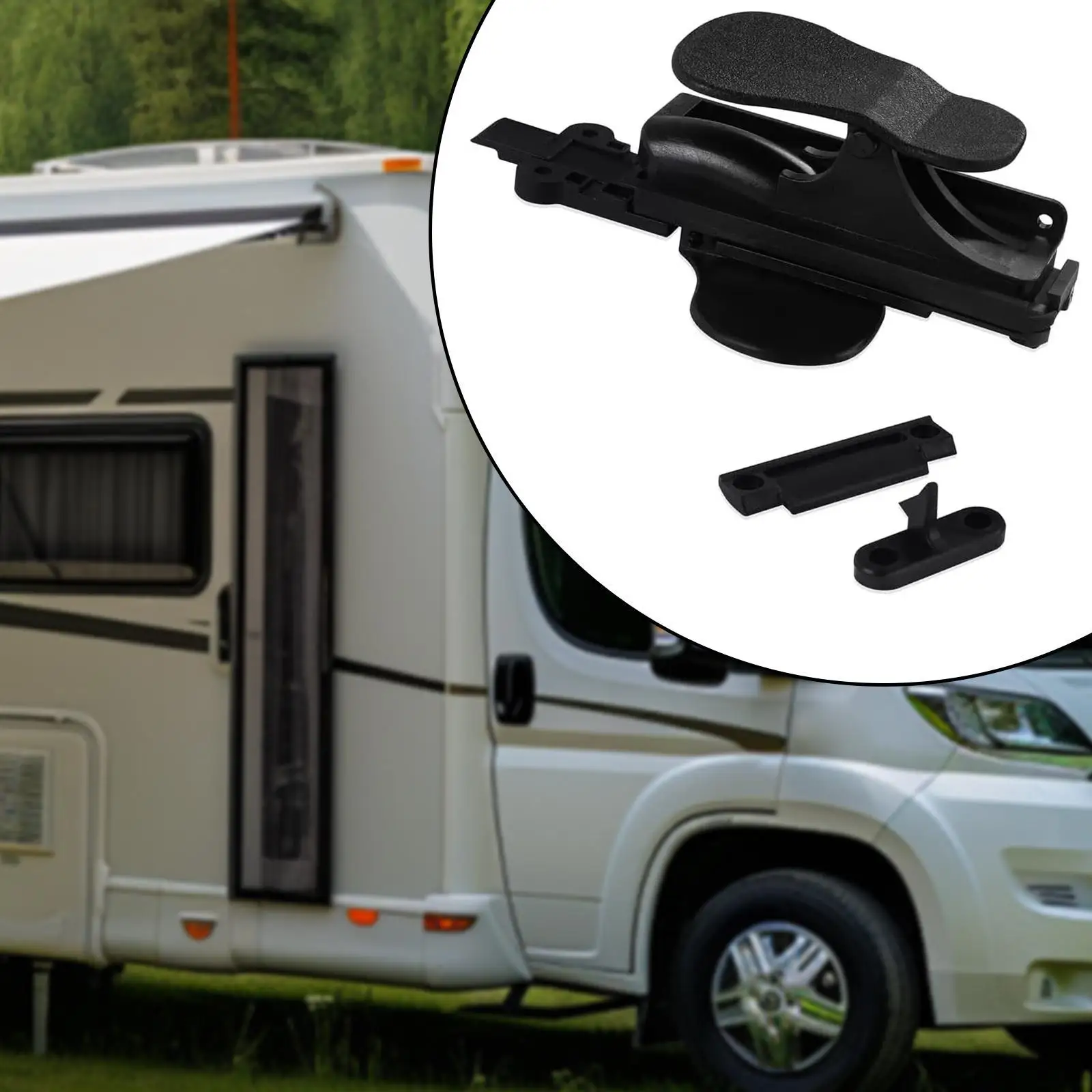 Screen Door Latch 20.5cm PP Durable Replacement for RV Trailer Camper Motorhome Quick Setup Use