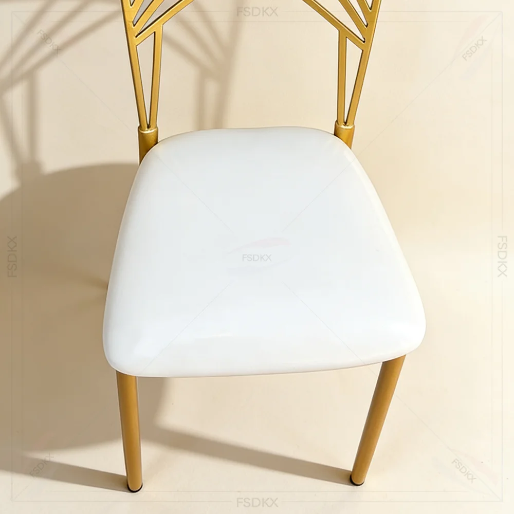 Factory Hotel Furniture Party Banquet Events Chairs Wedding Banquet With Cushions Gold Chairs Metal Iron Wedding Dining Chair