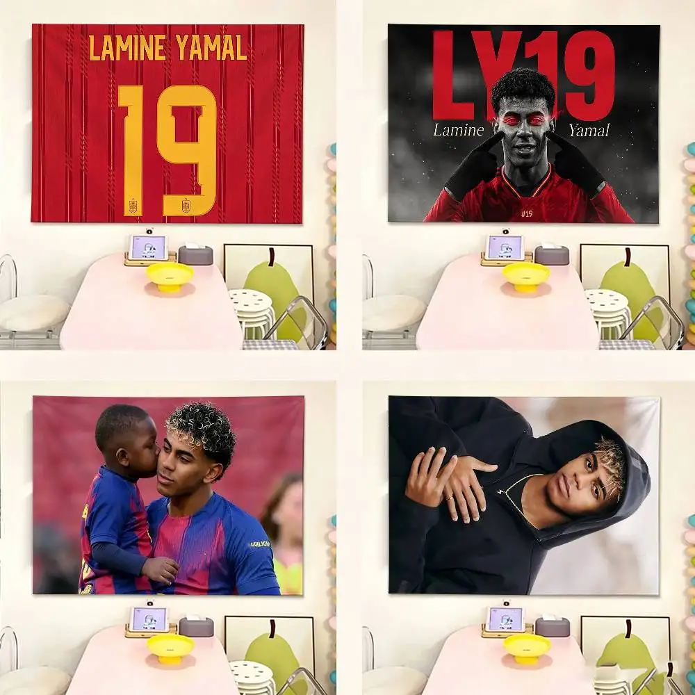 football Lamine Yamal   Flags Suitable For Party Club Outdoor Interior Wall Decoration Banner Fans Gift