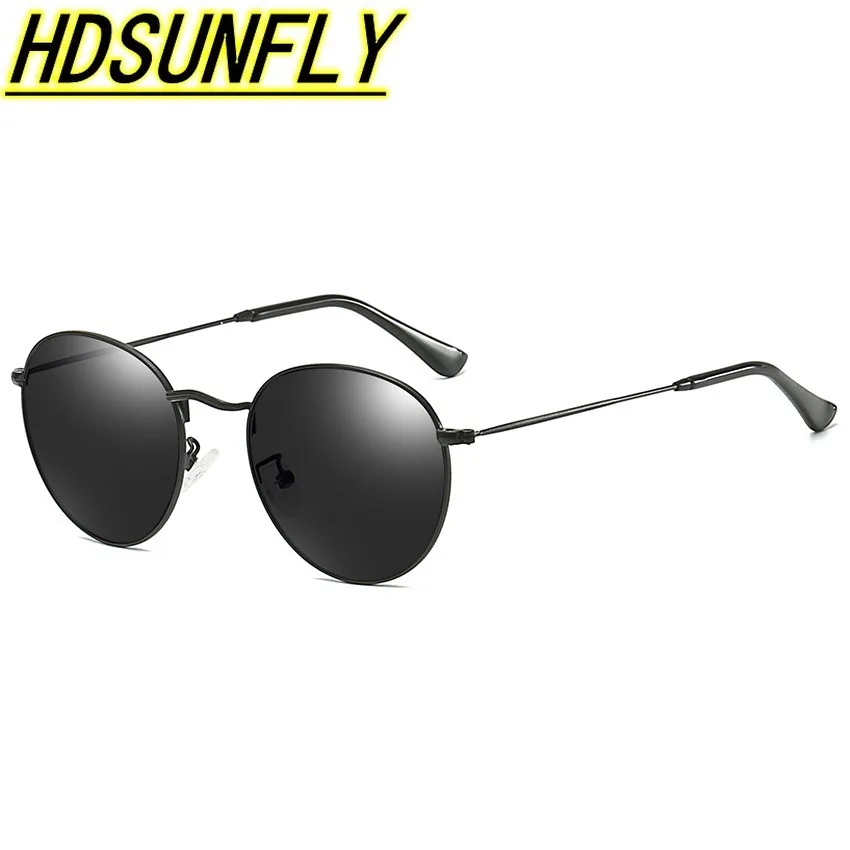 Round HD Polarized Sunglasses for Men Women Fashion Rays Brand Designer Beach Sun Glasses Retro Shades Goggle UV400 Eyewear