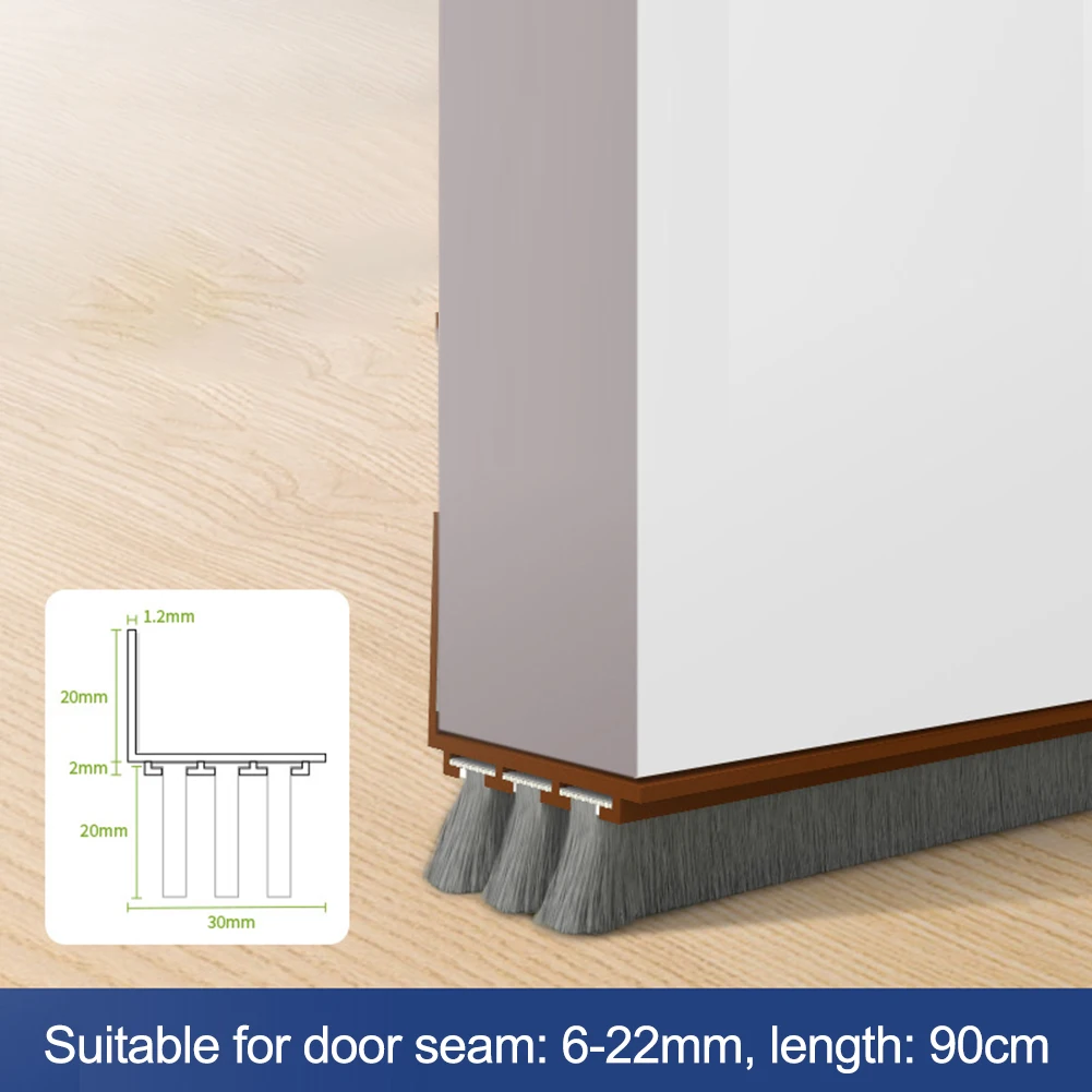 3-layer Door Bottom Brush Seal Strip Door Bottom Special Sound Insulation Strip Door Bottom Seal Strip Door Stopper