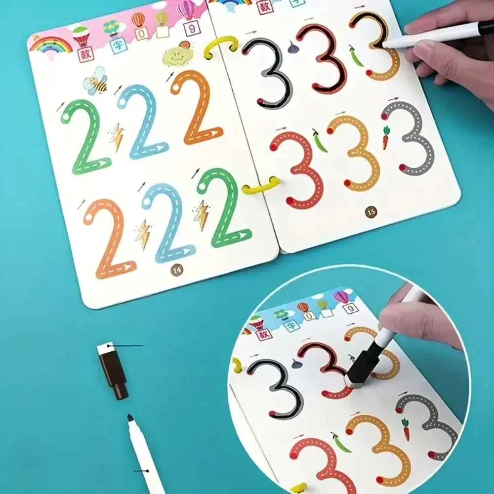 Page 32 Reusable Kids Writing Book - Erasable Practice Notebook for Ages 3-6 | Durable Learning Pad for Handwriting Training image 3